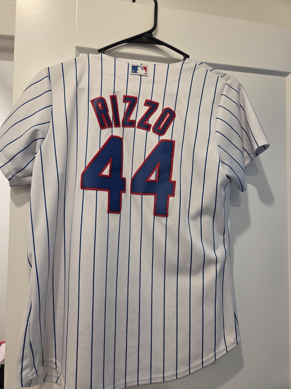 Majestic White Pinstripe Rizzo #44 Baseball Jersey